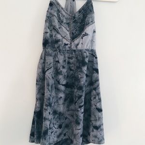 Urban Outfitters acid wash steel gray sequin dress